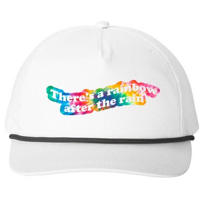 There's A Rainbow After The Rain Mental Health Awareness Snapback Five-Panel Rope Hat