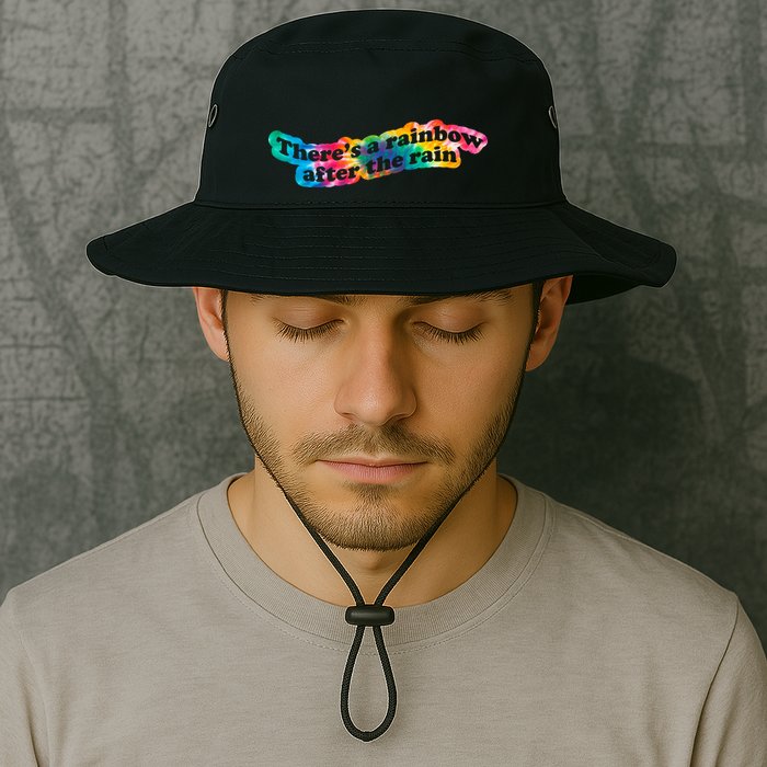 There's A Rainbow After The Rain Mental Health Awareness Bucket Hat