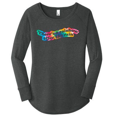 There's A Rainbow After The Rain Mental Health Awareness Women's Perfect Tri Tunic Long Sleeve Shirt