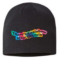 There's A Rainbow After The Rain Mental Health Awareness Sustainable Beanie