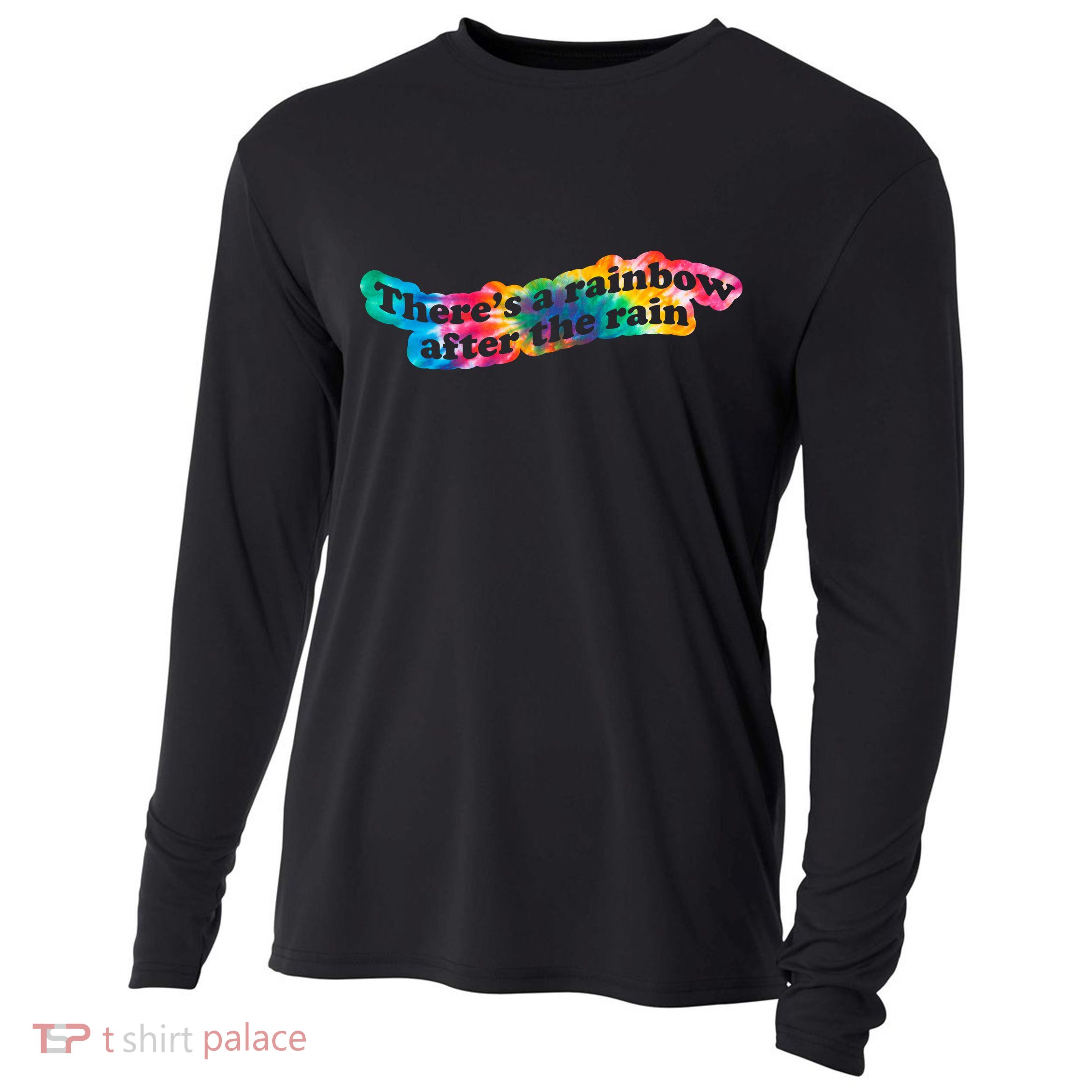There's A Rainbow After The Rain Mental Health Awareness Cooling Performance Long Sleeve Crew