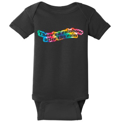 There's A Rainbow After The Rain Mental Health Awareness Baby Bodysuit