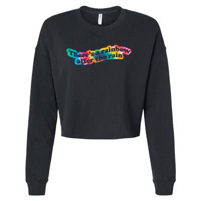 There's A Rainbow After The Rain Mental Health Awareness Cropped Pullover Crew