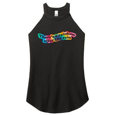 There's A Rainbow After The Rain Mental Health Awareness Women's Perfect Tri Rocker Tank