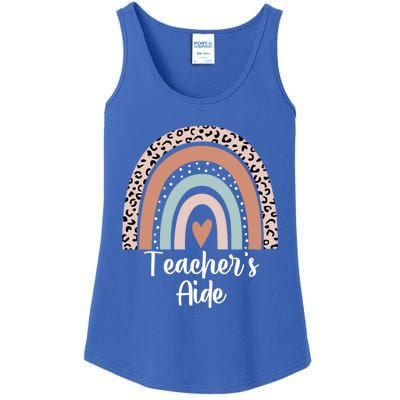 Teacher's Aide Rainbow Leopard Teachers Aide Assistant Cute Gift Ladies Essential Tank