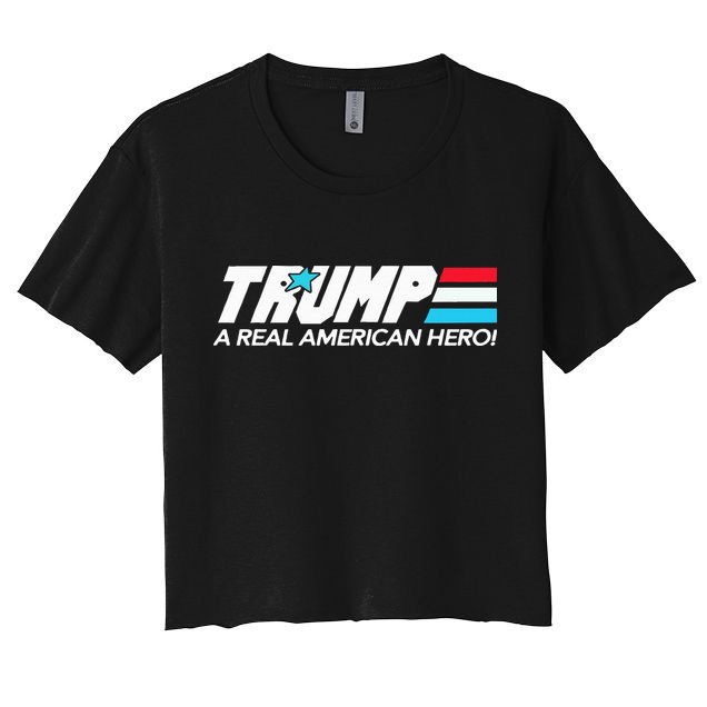 Trump A Real American Hero Crop Top