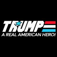 Trump A Real American Hero Cropped Pullover Crew