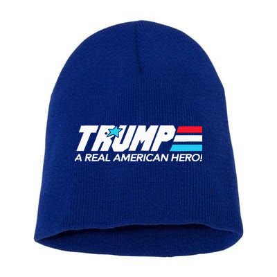 Trump A Real American Hero Short Acrylic Beanie