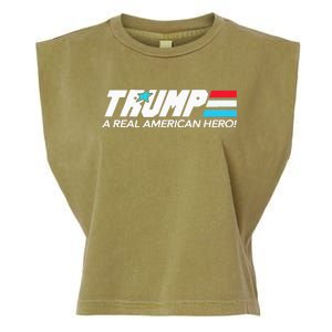 Trump A Real American Hero Garment-Dyed Women's Muscle Tee