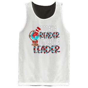 Today A Reader Tomorrow A Leader Reading Lover National Read Across America Mesh Reversible Basketball Jersey Tank