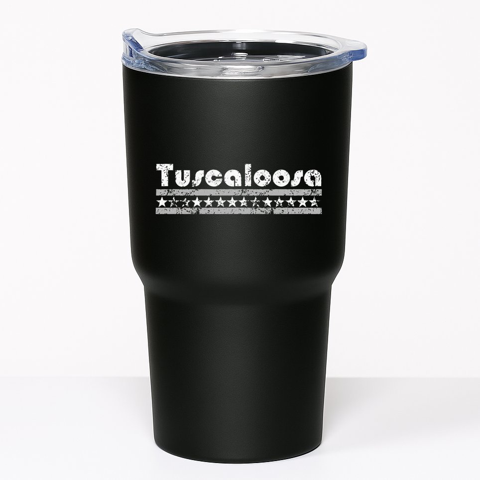Tuscaloosa Alabama Retro Star Stripe Vintage Throwback Tumbler