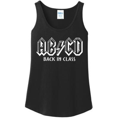 Teacher Abcd Rocks Back To School Back In Class Abcd Ladies Essential Tank