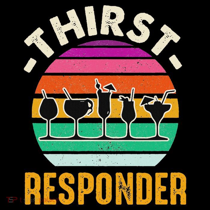 Thirst A Responder Funny Bartender Barman Barkeeper Barista Stripe Pom Pom Beanie