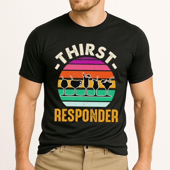 Thirst A Responder Funny Bartender Barman Barkeeper Barista Performance Shirt