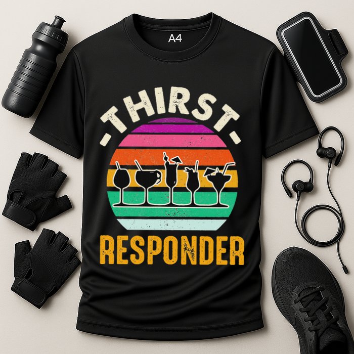 Thirst A Responder Funny Bartender Barman Barkeeper Barista Performance Shirt