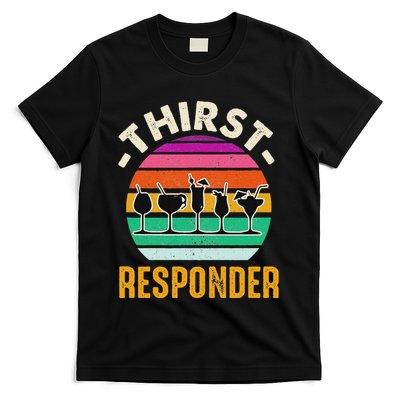 Thirst A Responder Funny Bartender Barman Barkeeper Barista T-Shirt
