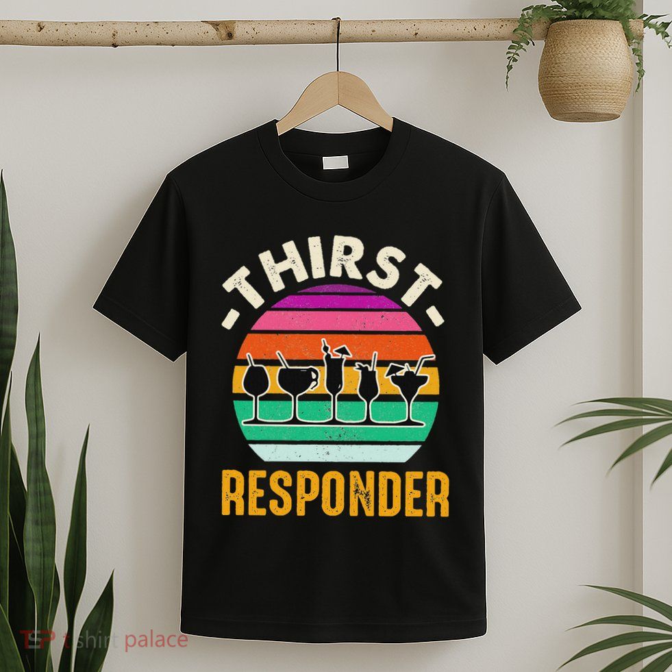 Thirst A Responder Funny Bartender Barman Barkeeper Barista T-Shirt
