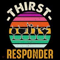 Thirst A Responder Funny Bartender Barman Barkeeper Barista T-Shirt