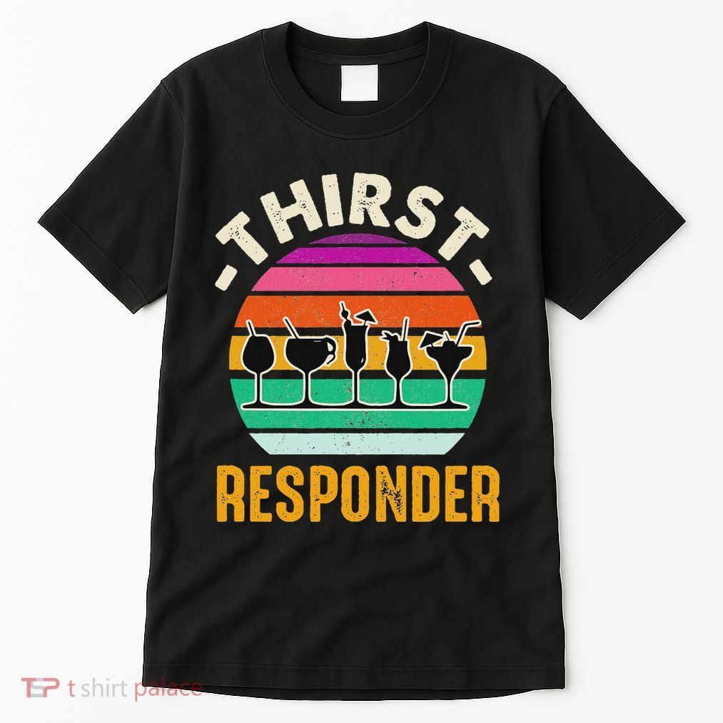 Thirst A Responder Funny Bartender Barman Barkeeper Barista Tall T-Shirt