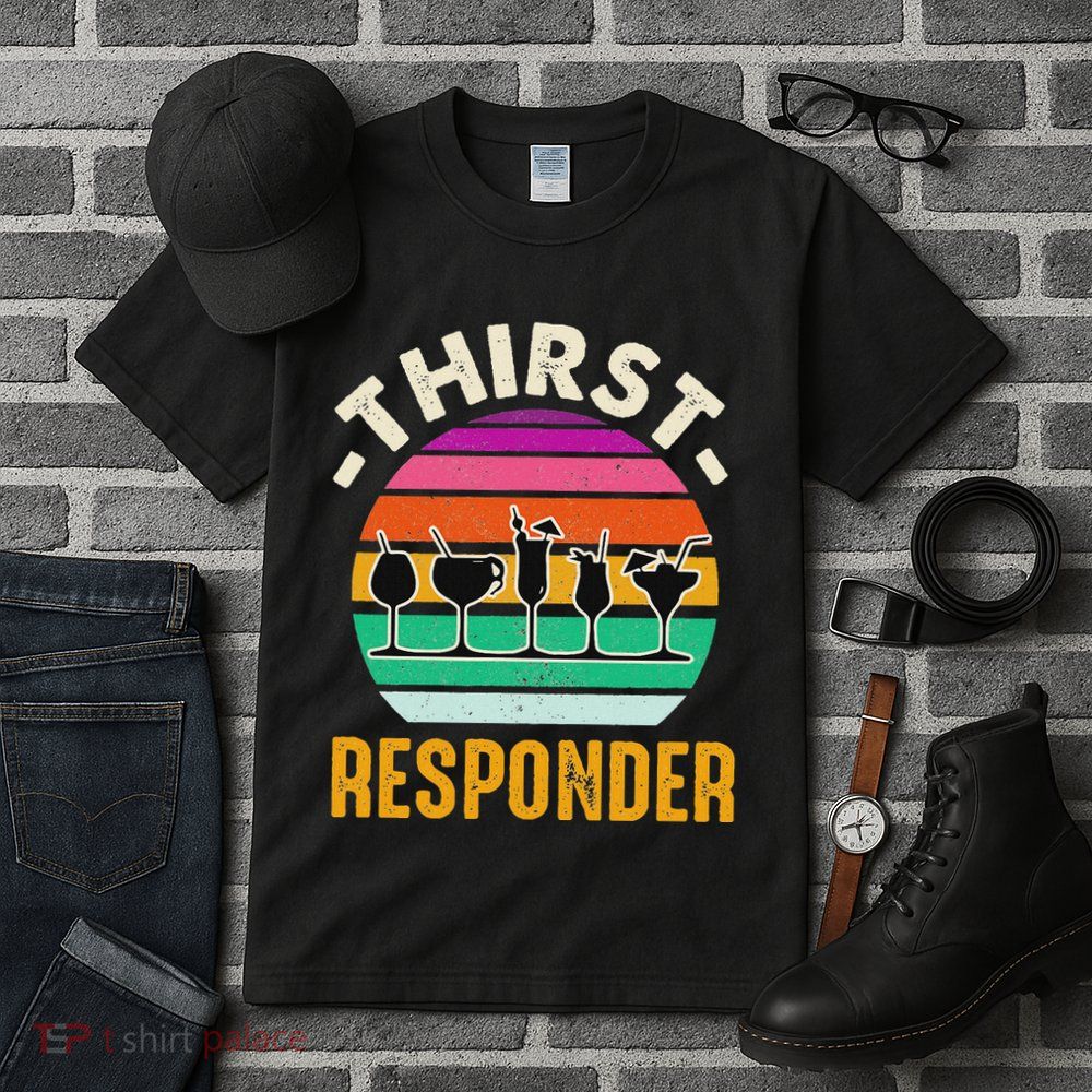 Thirst A Responder Funny Bartender Barman Barkeeper Barista Tall T-Shirt