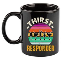 Thirst A Responder Funny Bartender Barman Barkeeper Barista 11oz C Handle Ceramic Mug