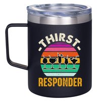 Thirst A Responder Funny Bartender Barman Barkeeper Barista 12oz Stainless Steel Coffee Mug