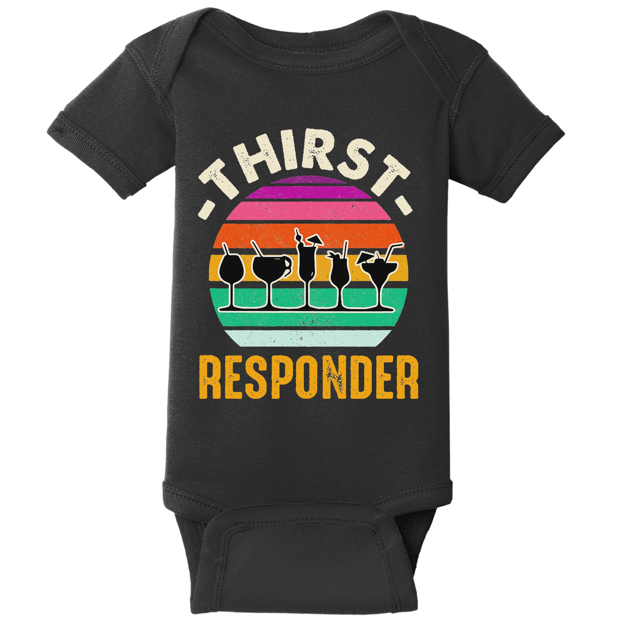 Thirst A Responder Funny Bartender Barman Barkeeper Barista Baby Bodysuit