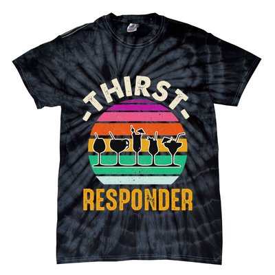 Thirst A Responder Funny Bartender Barman Barkeeper Barista Tie-Dye T-Shirt