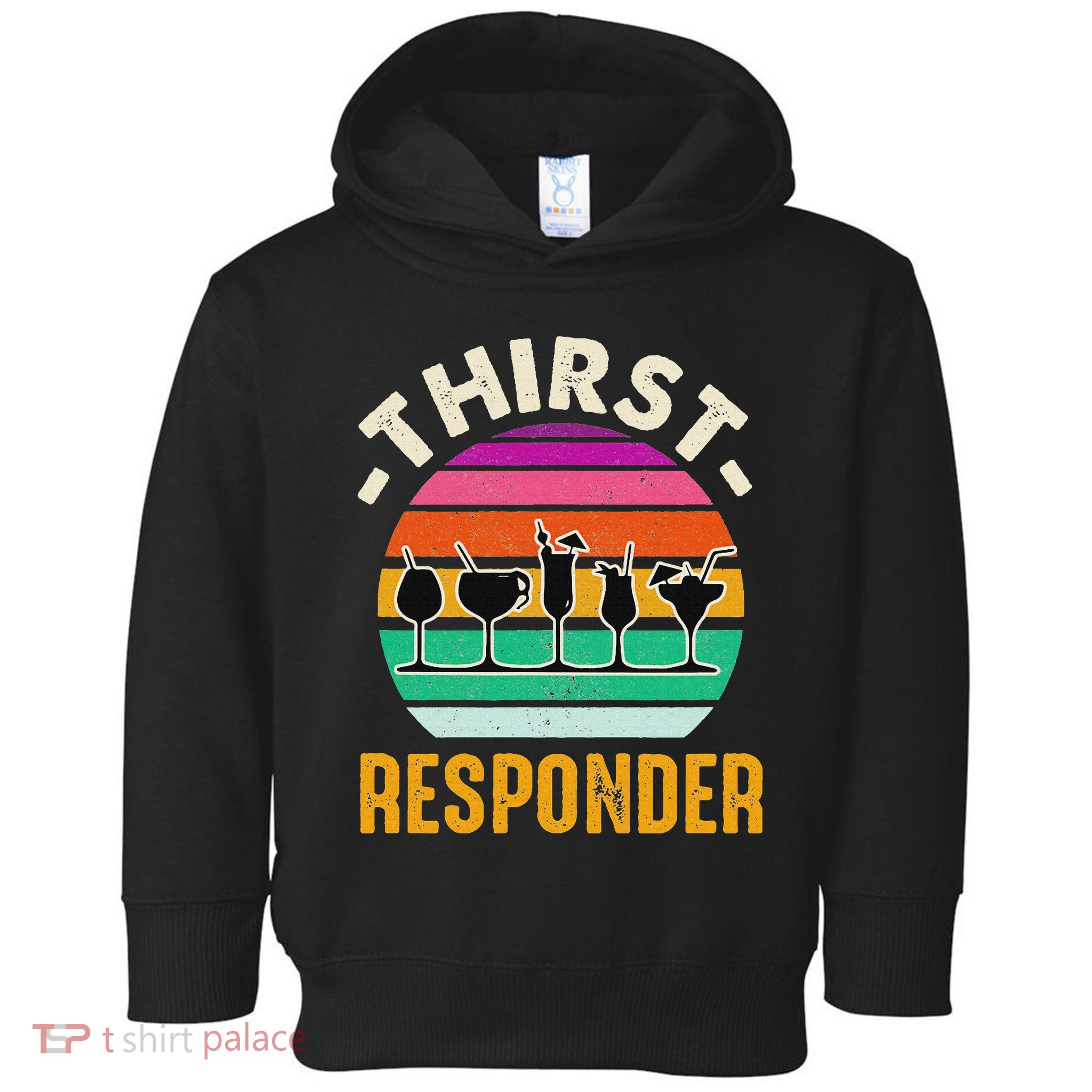 Thirst A Responder Funny Bartender Barman Barkeeper Barista Toddler Hoodie