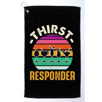 Thirst A Responder Funny Bartender Barman Barkeeper Barista Golf Towel