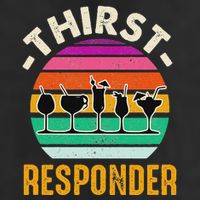 Thirst A Responder Funny Bartender Barman Barkeeper Barista Golf Towel