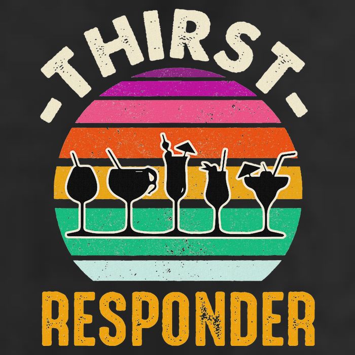 Thirst A Responder Funny Bartender Barman Barkeeper Barista Golf Towel
