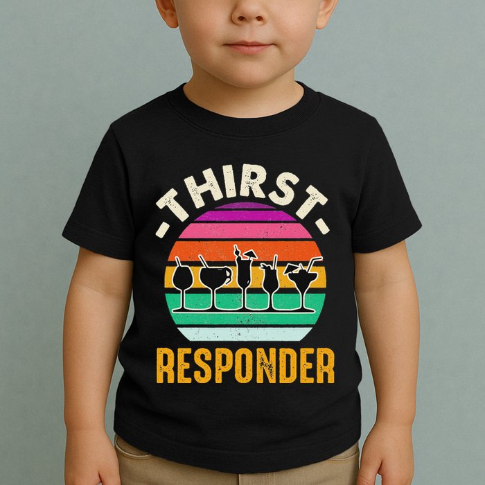 Thirst A Responder Funny Bartender Barman Barkeeper Barista Toddler T-Shirt