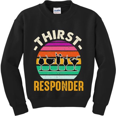 Thirst A Responder Funny Bartender Barman Barkeeper Barista Kids Sweatshirt
