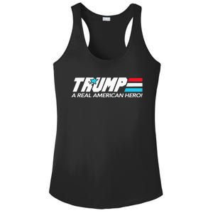 Trump A Real American Hero Ladies PosiCharge Competitor Racerback Tank