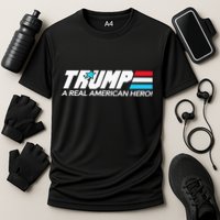 Trump A Real American Hero Cooling Performance Crew T-Shirt