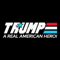Trump A Real American Hero Drawstring Bag
