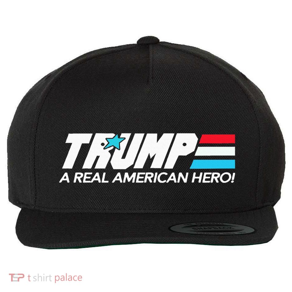 Trump A Real American Hero Wool Snapback Cap