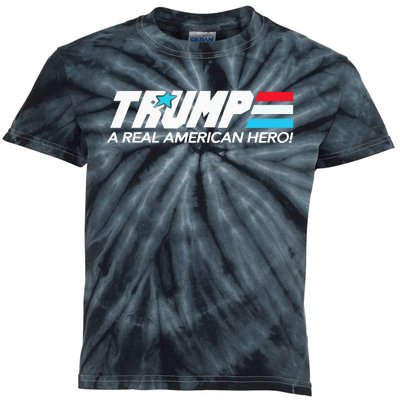 Trump A Real American Hero Kids Tie-Dye T-Shirt