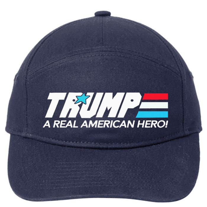 Trump A Real American Hero 7-Panel Snapback Hat