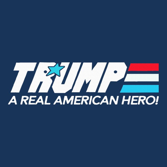 Trump A Real American Hero 7-Panel Snapback Hat