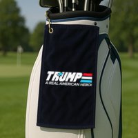 Trump A Real American Hero Golf Towel