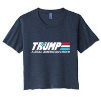 Trump A Real American Hero Crop Top