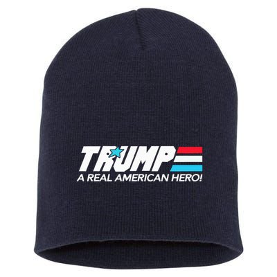 Trump A Real American Hero Short Acrylic Beanie