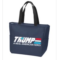 Trump A Real American Hero Zip Tote Bag