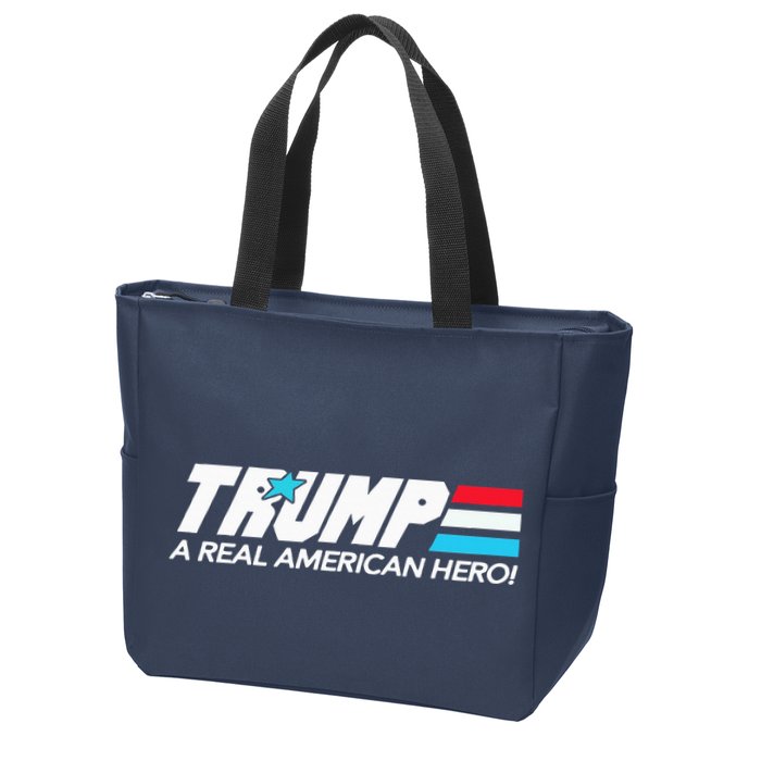 Trump A Real American Hero Zip Tote Bag