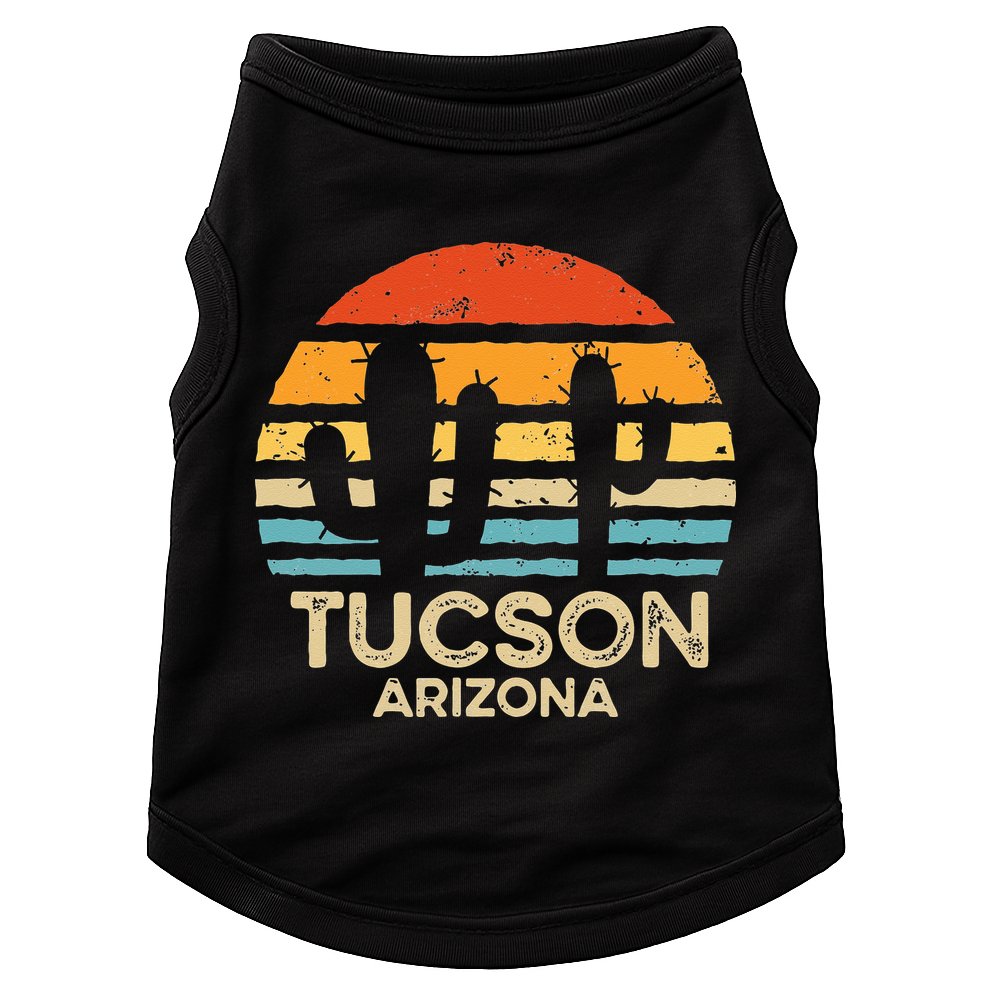 Tucson Arizona Retro Sunset Doggie Tank