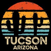 Tucson Arizona Retro Sunset Cooling Performance Crew T-Shirt