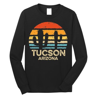 Tucson Arizona Retro Sunset Long Sleeve Shirt