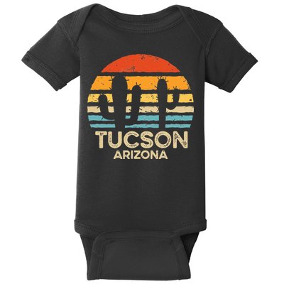 Tucson Arizona Retro Sunset Baby Bodysuit